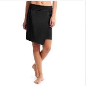 Athleta Seaside Fold Over Skirt Black Small